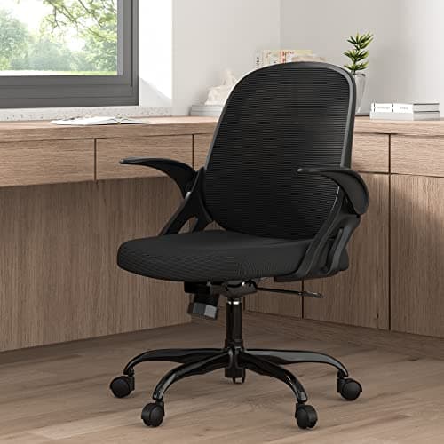 Ergonomic Breathable Mesh Home Office Desk Chair with Lumbar Support and Wheels