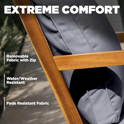IDZO Premium Rocking Chair, 500lbs Capacity, Grey