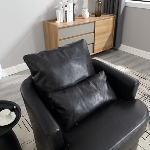 Ergonomic Black PU 360 Degree Swivel Chair