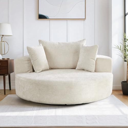 Oversized Swivel Accent Chair for Modern Living Rooms