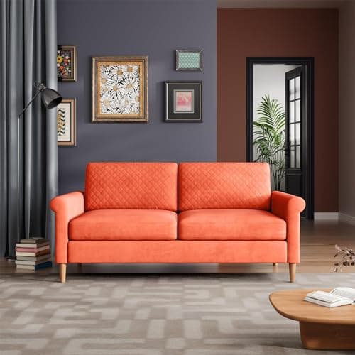 Vesgantti Mid Century Grey 65" Loveseat, Comfortable Living Room Sofa