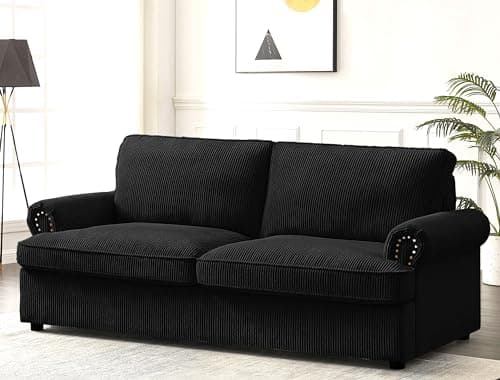 Memory Foam Reversible Sleeper Sofa: Comfortable Full Size Bed Couch for Living Rooms