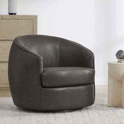 Chita Grey FSC Certified Swivel Office Chair, Living Room Accent