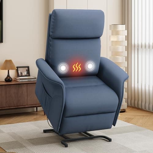 Dual Motor Power Lift Recliner Chair for Elderly with Massage and Heat
| Electric Recliner Chairs for Adults with Large Seat and Tall Backrest
| Infinite Position Electric Recliner Chairs for Adults with Fabric and Dark Grey