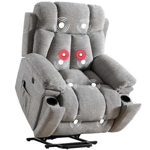 Phoenix Home Large Power Lift Recliner Chair for Elderly with Massage and Heat
Phoenix Home Large Overstuffed Recliner Chair with 2 Cup Holders and Side Pocket for Elderly
Phoenix Home Large Power Lift Recliner Chair with USB Port and Dark Gray Color