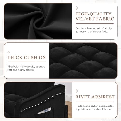 3 in 1 Convertible Sleeper Sofa Bed with USB Charging Ports