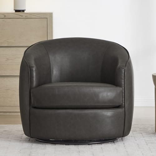Chita Grey FSC Certified Swivel Office Chair, Living Room Accent