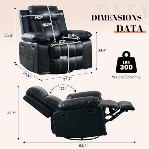 Adult Massage Recliner Chair with Heat and Vibration