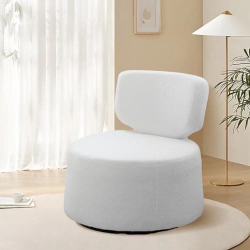 Modern PU Leather Swivel Chair, 360° Rotatable, Living Room, Bedroom, Office