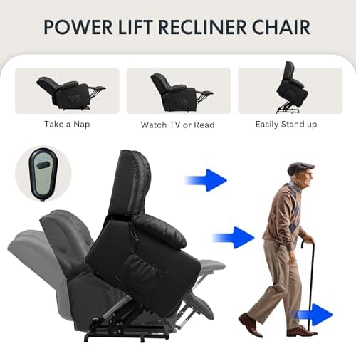 FLEXISPOT XL31 Electric Lift Chair for Elderly with Massage & Heat
FLEXISPOT XL31 Power Lift Recliner Chair with Massage & Heat for Living Room
FLEXISPOT XL31 Recliner Chair with Massage & Heat for Elderly in Black Medium Size