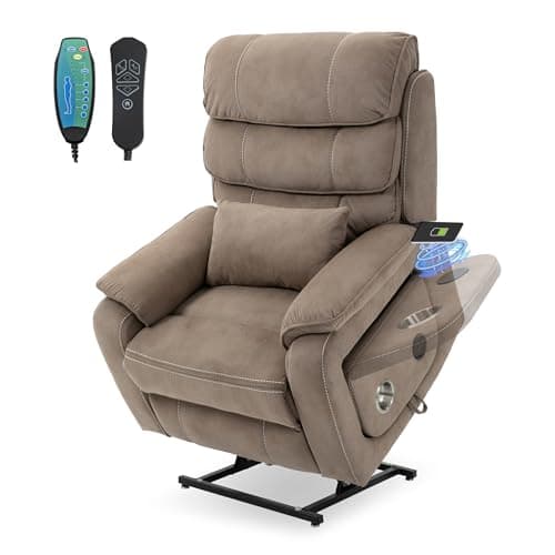 Big Man Power Oversized Recliner with Dual Motor Heat Vibration for Elderly