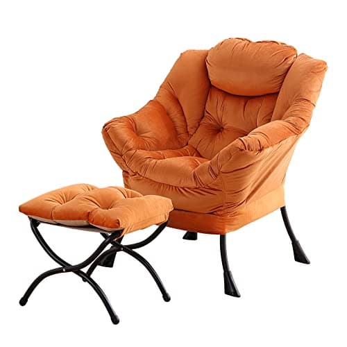 Lazy Chair with Ottoman, Modern Large Accent Lounge