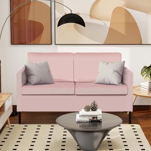 TYBOATLE Beige Modern Small LoveSeat Sofa for Living Room and Compact Spaces