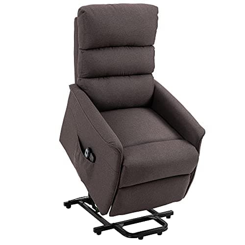 HOMCOM Gray Fabric Power Lift Recliner for Elderly & Adults