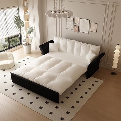Eafurn Queen Size 3-in-1 Pull Out Sofa Bed with Storage Velvet Couch