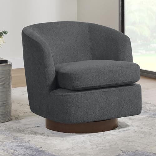 Modern Wood Base Swivel Chair for Reading and Living Room, 1 PCS