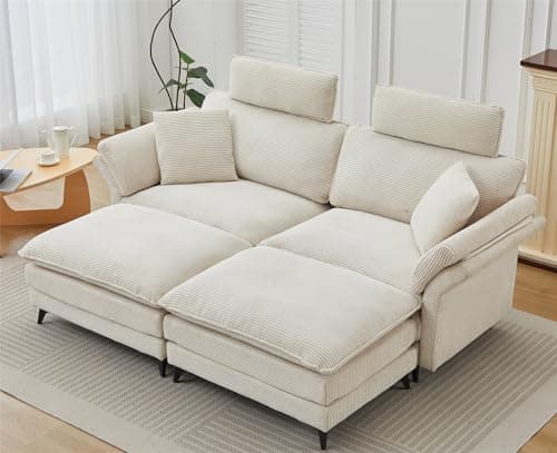 Oversized Corduroy Chaise Lounge Chair, Green, Perfect for Living Room, Bedroom, Office