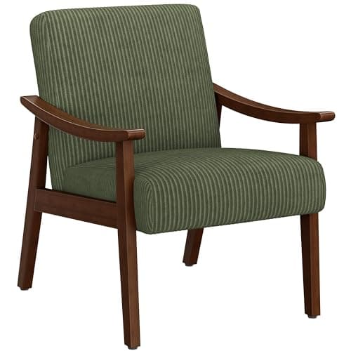 Yaheetech Dark Gray Mid-Century Modern Living Room Accent Chair with High Back
