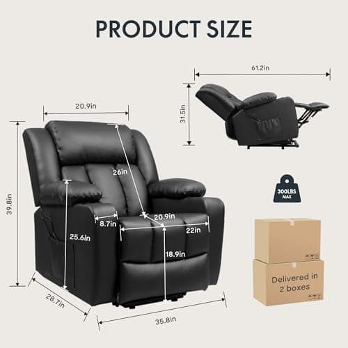 FLEXISPOT XL31 Electric Lift Chair for Elderly with Massage & Heat
FLEXISPOT XL31 Power Lift Recliner Chair with Massage & Heat for Living Room
FLEXISPOT XL31 Recliner Chair with Massage & Heat for Elderly in Black Medium Size