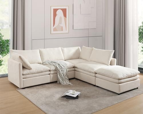 Convertible Sectional Sofa Couch with Ottoman