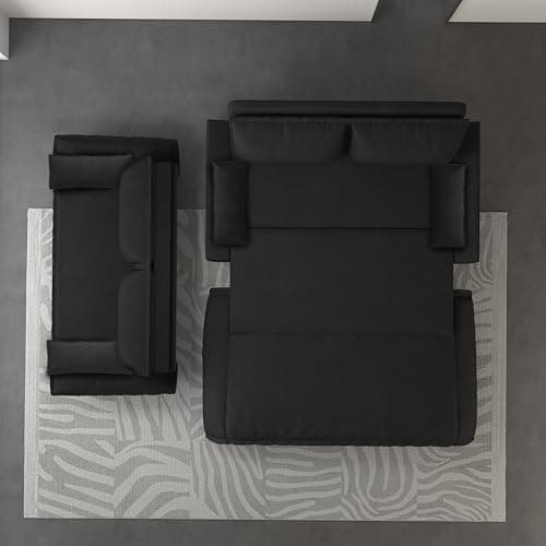 Modern Queen 3-in-1 Convertible Sleeper Couch Bed Velvet Daybed