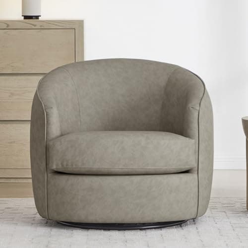 Chita Grey FSC Certified Swivel Office Chair, Living Room Accent