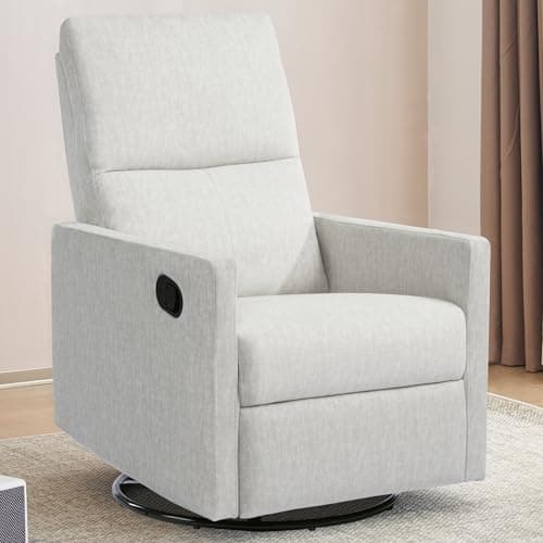 Beige Reclining Rocking Chair for Adults & Nursery Living Room Bed