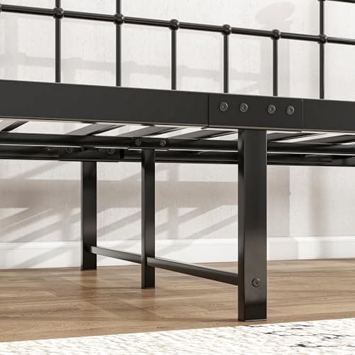 BOFENG Twin Size Noise-Free Metal Day Bed with Strong Steel Slats