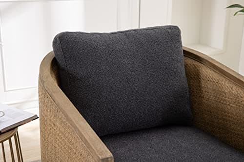 COOLMORE 360 Degree Swivel Barrel Chair, Comfy Living Room Accent Sofa