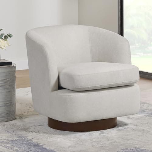 Modern Wood Base Swivel Chair for Reading and Living Room, 1 PCS