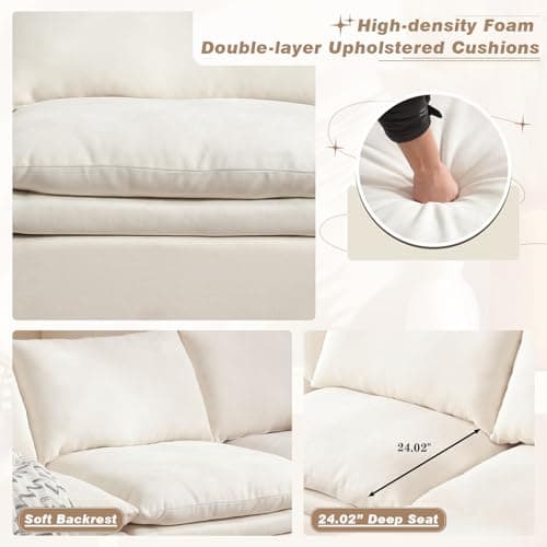 Convertible Sectional Sofa Couch with Ottoman