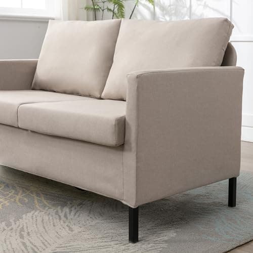 TYBOATLE Beige Modern Small LoveSeat Sofa for Living Room and Compact Spaces