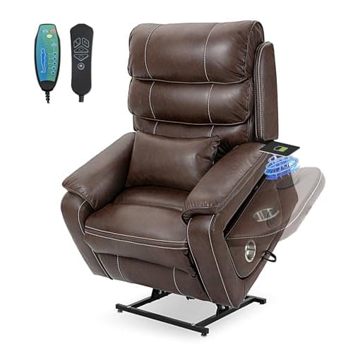Big Man Power Oversized Recliner with Dual Motor Heat Vibration for Elderly