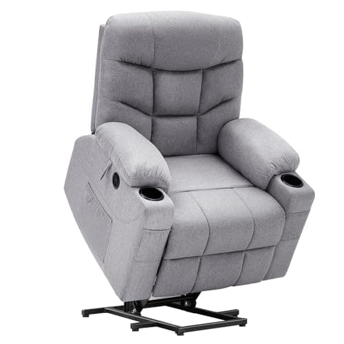 Midnight Blue Power Lift Recliner with Massage and Heat for Seniors