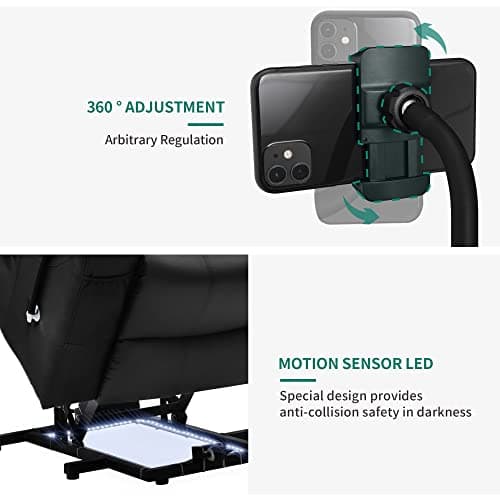 YITAHOME Electric Recliner Chair with Phone Stand & Massage Black