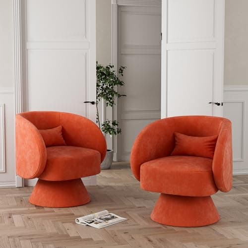 Upholstered Teddy White Swivel Chair, Modern Boucle Sherpa Accent (Living Room, Bedroom, Office)