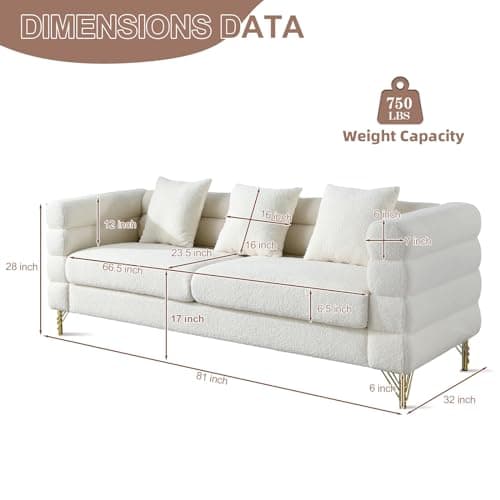 JEEOHEY 3 Seater Sofa Set