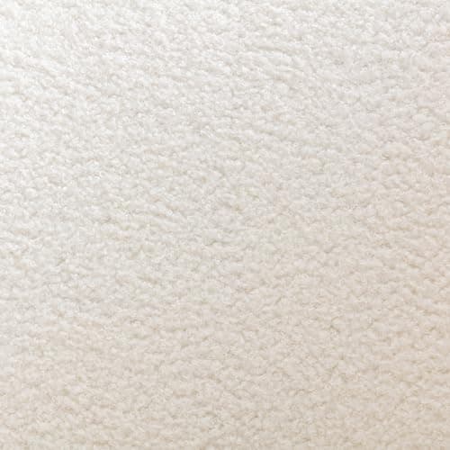 CANMOV Round Swivel Accent Chair, White, Comfy Teddy Boucle Armchair with Pillow
