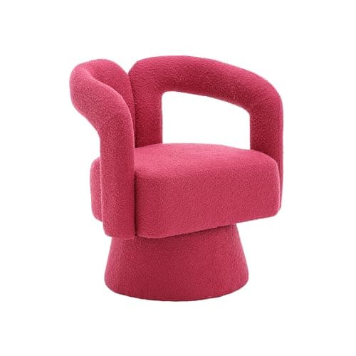 Modern Swivel Accent Chair - Beige, Mid-Century Inspired Living Room Chair
