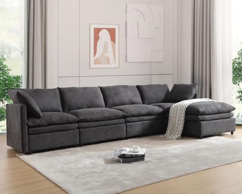 Convertible Sectional Sofa Couch with Ottoman