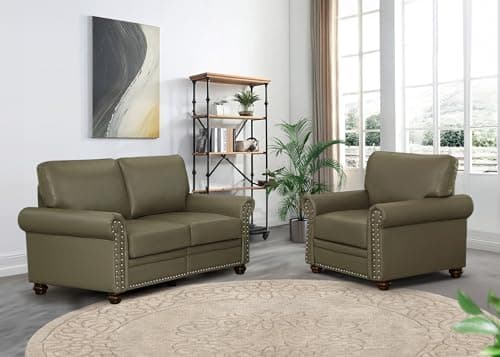 Chesterfield Living Room Furniture Set with Storage, Navy Blue