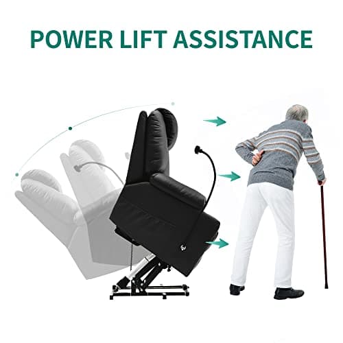 YITAHOME Electric Recliner Chair with Phone Stand & Massage Black