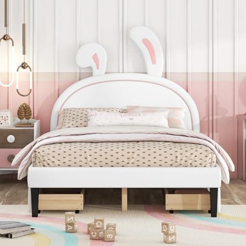 Upholstered Daybed with Trundle, Drawers, and Wood Slat Support Frame - Grey