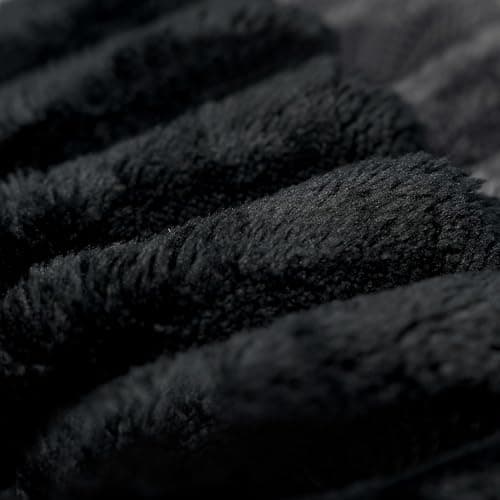 Oversized Black Chaise Lounge Chair, Recliner with Pillows, Fluffy Loveseat Sofa