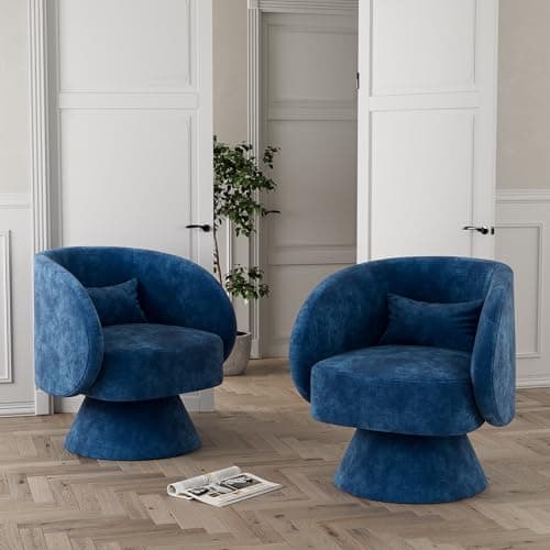 Upholstered Teddy White Swivel Chair, Modern Boucle Sherpa Accent (Living Room, Bedroom, Office)