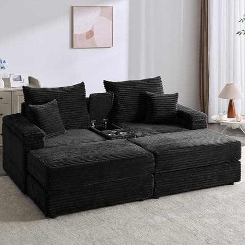 Oversized Chaise Lounge Chair with Ottoman for Indoor Use in Living Room