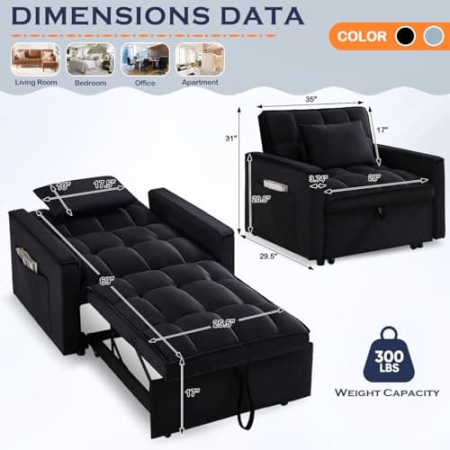 Convertible Sleeper Chair Bed