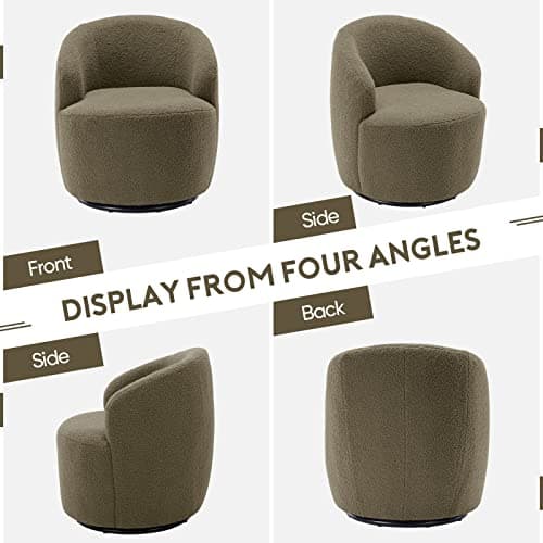 Modern Swivel Barrel Accent Chair for Nursery, Living Room, Hotel, Bedroom, Office, Lounge