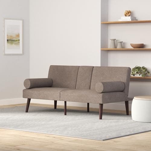 Best Choice Products Mid-Century Modern Convertible Futon Sofa Bed, Gray