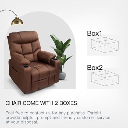 Esright Electric Lift Chair for Elderly with Heated Massage and USB Charge Port  
Esright Heavy Duty Electric Recliner with Side Pockets and Cup Holders for Elderly  
Esright Electric Lift Chair for Elderly with Heated Vibration Massage and Side Pock